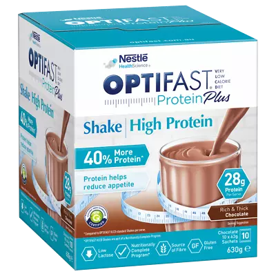 £34.37 • Buy Optifast VLCD Protein Plus Shake 10 X 63g Sachets (630g) - Chocolate Flavour