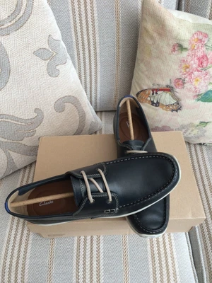 £55 • Buy Men's Clarks Karlock Step Deck Slip On Shoes Navy UK11 -New