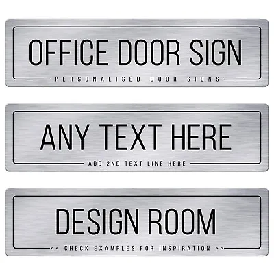 £4.79 • Buy Personalised Metal Door Sign Office Home Business Any Text Custom Colour Plaque