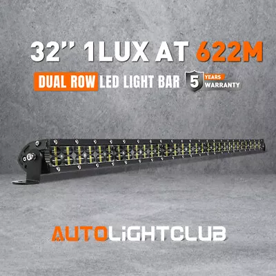 32inch Dual-Row LED Light Bar Spot Flood Combo Offroad SUV ATV Pickup Boat 30'' • $88.88