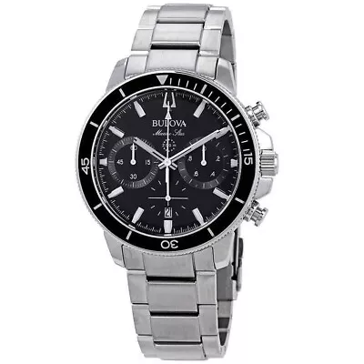 Bulova Marine Star Quartz Diver's Chronograph Black Dial 96B272 Men's Watch 200M • $266.25