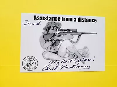 Charles Mawhinney Vietnam USMC Sniper 103 Kills Signed 4x6    David  • $44.99