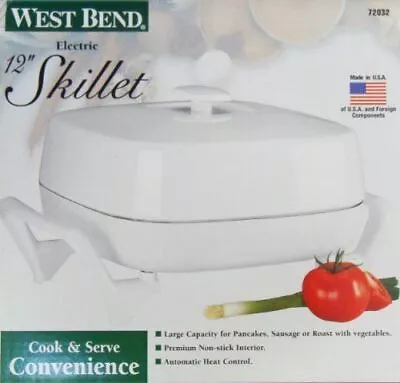 West Bend (72032) 12 Inch Electric Skillet White • $54.99