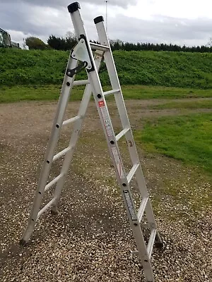 Abru 3 Way Aluminium Combination Ladder Domestic Access Step/stairwell/extension • £24.99