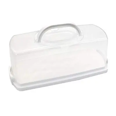 Plastic Rectangular Bread Box With Portable Handle Loaf Cake Storage Contain... • $29.22