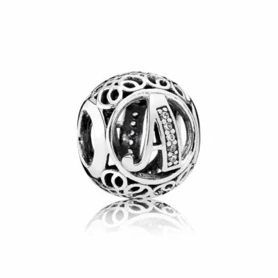 $49.95 • Buy Authentic PANDORA Charm Vintage Letter A 