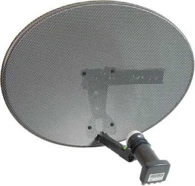 £33.99 • Buy Zone 1 Satellite Dish & Quad LNB, 5m Of Black Cable Ideal For Sky HD & FREESAT