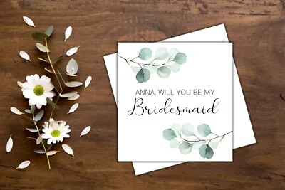 Personalised Will You Be My Bridesmaid Card Flower Girl Maid Of Honour Ect • £2.20