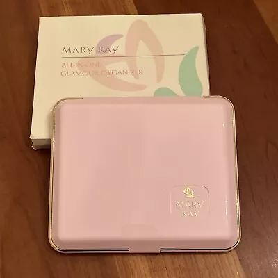 VTG Mary Kay All In One Glamour Organizer Pink Gold Plastic Makeup Travel Case • $18