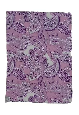 MET IN JEANS DENIM PAISLEY PURPLE  RECTANGLE Scarf 24/18 In MADE IN ITALY #A52 • $11.90