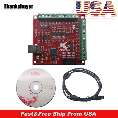 CNC USB MACH3 100Khz Breakout Board 4 Axis Interface Driver Motion Controller#US • $22.50