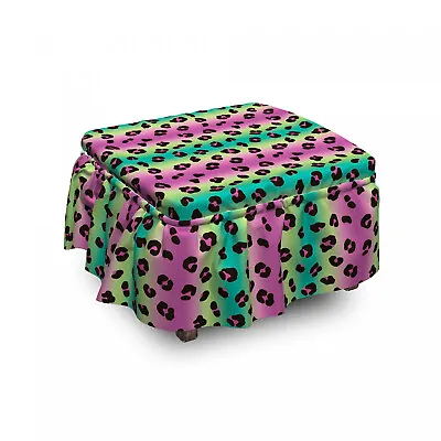 $49.99 • Buy Ambesonne Abstract Art Ottoman Cover 2 Piece Slipcover Set And Ruffle Skirt