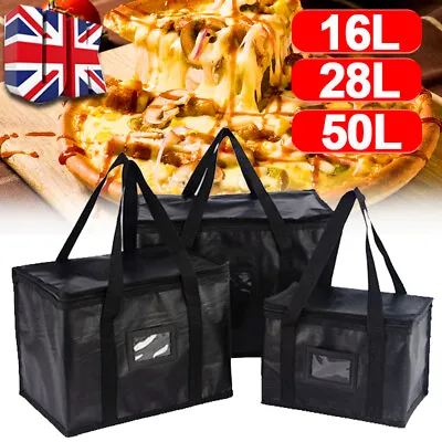 UK Large Food Delivery Insulated Bags Pizza Takeaway Thermal Warm/Cold Bag Ruck • £4.99