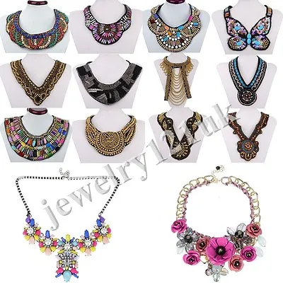 $4.99 • Buy Fashion Women Jewelry Pendant Crystal Choker Statement Necklace Chunky Collar