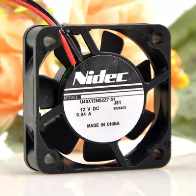 NIDEC 4010 U40X12NS2Z7-51 40mm 4cm DC 12V 0.04A Silent Quiet Cooling Fan New • $6.96