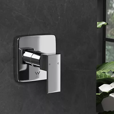 Welba Shower Mixer Tap Bathroom Wall Tapware Brass Tapware Square Chrome • $45.90
