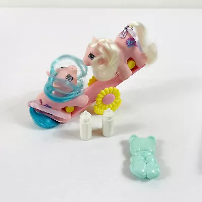 Vintage G1 My Little Pony Newborn Twins Baby Sticky Sniffles Accessories • $59.88