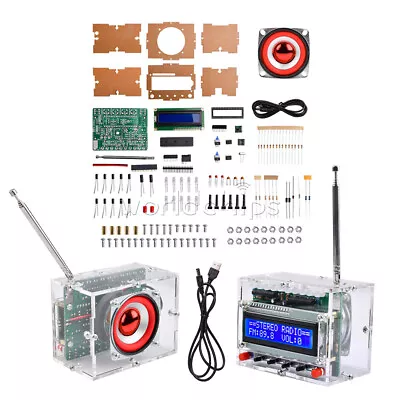 RDA5807 87-108MHz Electronic Radio Kit LCD Digital FM Radio Receiver Assembly • $12.99