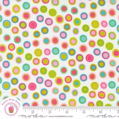 Moda SWEET & PLENTY 22453  11 White  Multi Dots  ME & MY SISTER Quilt Fabric • $6.45