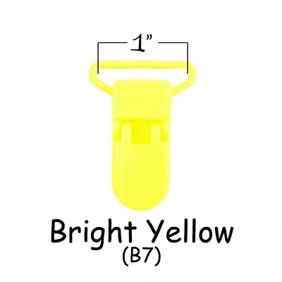 KAM Plastic Pacifier Suspender Toy Holder Mitten Alligators Clips Bright Yellow • $8.90