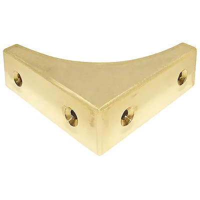 Chest Box Trunk Military Corner Protector Angle Plate In Solid Brass • £3.99