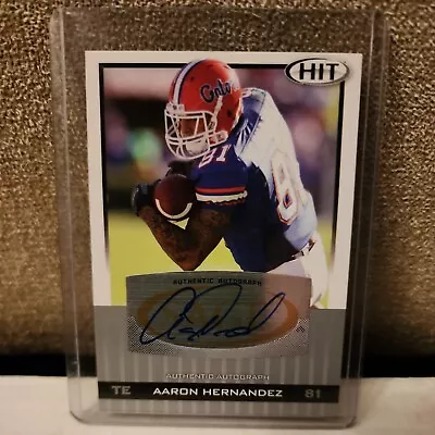 2010 Sage Hit Aaron Hernandez  Silver Rookie Auto • $82