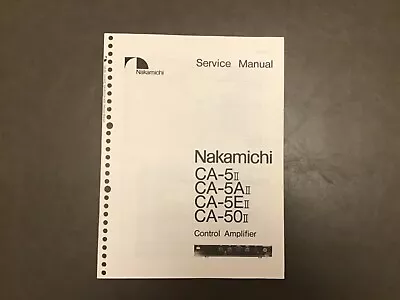 Nakamichi CA-5II CA-5AII Control Amplifier Preamp Owner's Manual Original • $24.99