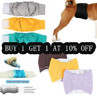£4.50 • Buy Male Dog Puppy Pet Nappy Diapers Belly Wrap Band Sanitary Pant Underpant
