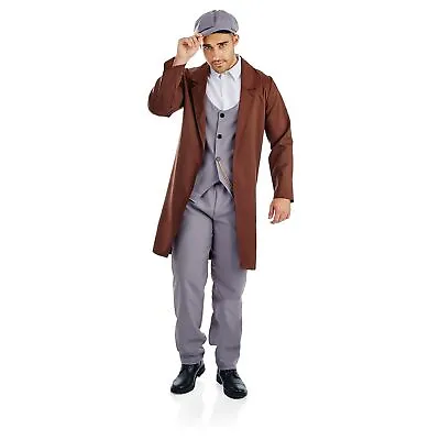 Mens 1920s Gangster Costume M L XL Adult 20s TV Gang Crime Boss Suit Halloween • $40.95