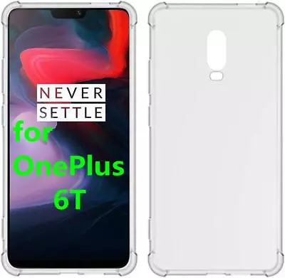 OnePlus 6T TPU Four Corners Cover Transparent Soft Case • $30.45