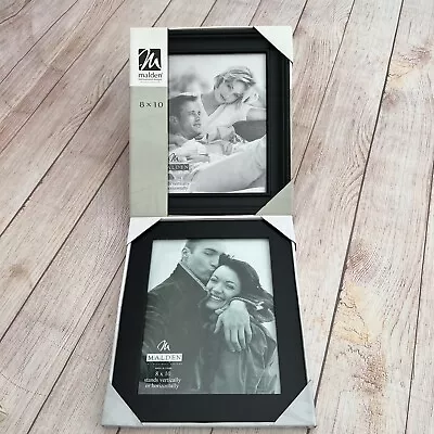 Set Of 2 Malden Designs  8 X 10”   Black Picture Frame Brand New • $24.99