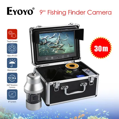 EYOYO 9  30M Fish Finder 18PCS Led NightVision 1000TVL Underwater Fishing Camera • $260.01