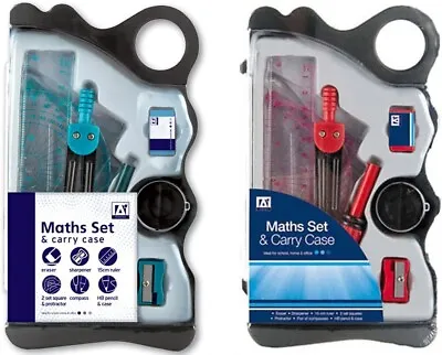£3.59 • Buy 8 Piece Maths Geometry Set School Exam Compass Ruler Protractor Set Random 1Pack
