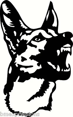 K9 German Shepherd  GSD Attack Dog Vinyl Decal Your Color Choice Sticker • $6.43