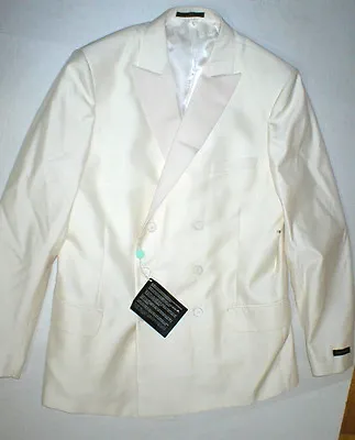 New NWT 54 Mens Suit Pants Jacket Blazer 44 Italy Valentino Cream White Designer • $1330