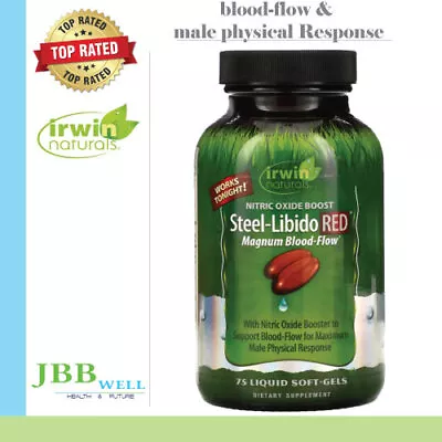 Irwin Naturals Steel-Libido RED 75 Liquid Soft-Gels Exp. 04/24 • $9.89