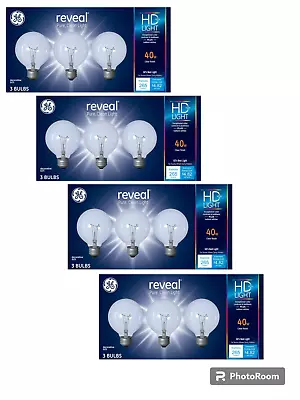 Reveal 40 W G25 Globe Bulb E26 (Medium) Soft White  4 Pack • $14.96