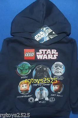 £20.27 • Buy Star Wars Lego Hoodie Pullover Size 4-5 XS New Childs Skywalker Yoda Vader R2-D2