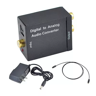 Digital Optical Toslink Coaxial To Analog L/R RCA Audio SPDIF Converter Adapter • $13.37