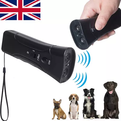 Pet Dog Anti Barking Repeller LED Ultrasonic Control Device Stop Bark Training • £6.69