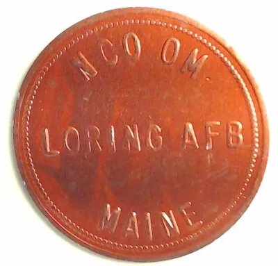 Loring AFB Maine Military Good For 1oo Token - Red • $1.99