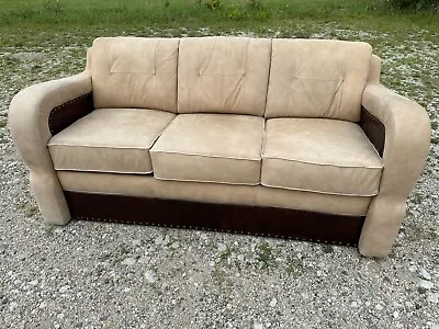 Villa 71  Sofa Sleeper Beige Tan Taupe Couch Bed SLEEPER  RV Motorhome Mattress • $1200