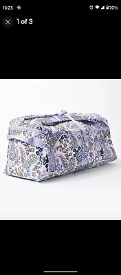 Vera Bradley Lighten Up XL Duffel Backpack Maddalena Paisley Carry On Tote Bag • $58