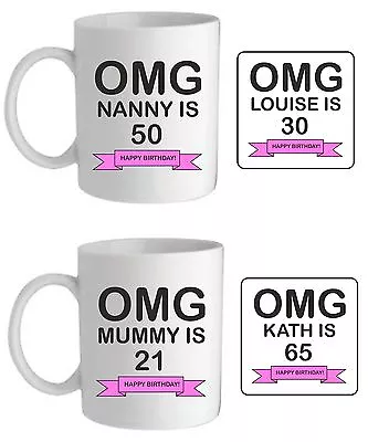 £8.95 • Buy  PERSONALISED FUNNY 40th 50th 60th 65th 70th OMG BIRTHDAY MUG CUP MUM NAME GIFT