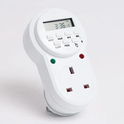 Electronic Digital Mains Timer Socket Plug-in With LCD Display 12/24 Hour 7 Days • £8.99