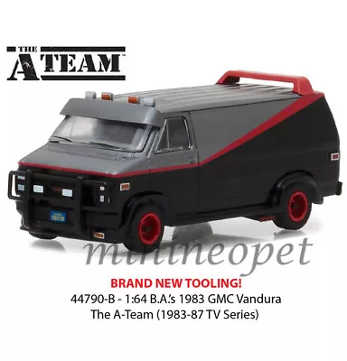 Greenlight 44790 B Hollywood The A Team 1983 Gmc Vandura 1/64 Grey Black • $7.97