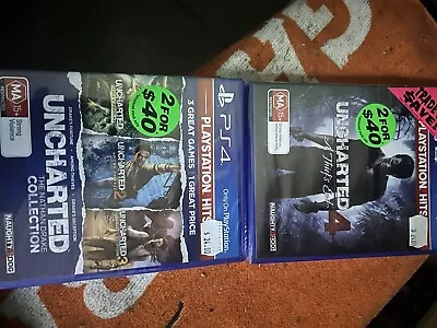 Uncharted 4 And The Nathan Drake Collection 12 And 3. PS4 • $15