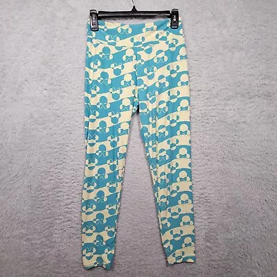 Lularoe Leggings One Size Mickey Mouse Green Yellow 26x25 • $12.99