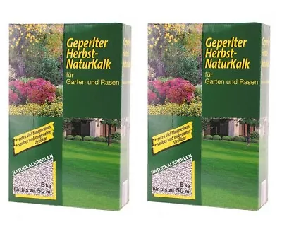 Geperlter Autumn Natural Lime 2x 5kg Limestone Garden Care Lawn Fertilizer • £13.74