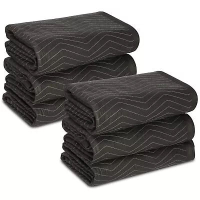 80  X 72  Pro Economy 6 Pack Black Moving Blankets Shipping Pads Furniture Pads • $40.58